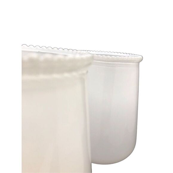 VINTAGE WHITE FROSTED GLASS LAMP SHADES 1 1/2" FITTER 2 QTY Replacement - Picture 14 of 16